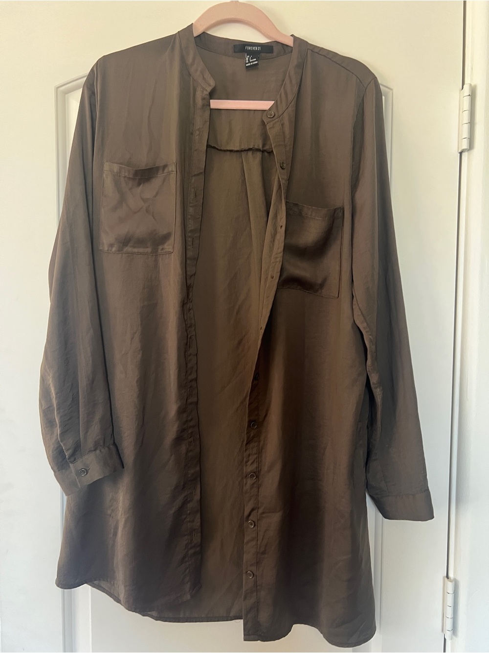 Forever 21 Army Green Shirt Top